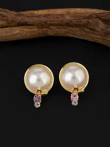 E2O Gold Plated Pearls Beaded Studs Earrings
