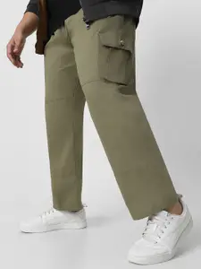 Urbano Plus Men Mid-Rise Cotton Cargos