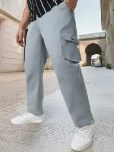 Urbano Plus Men Mid-Rise Cotton Cargos