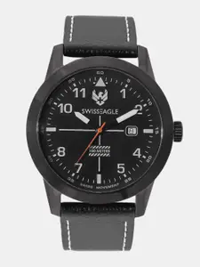 Swiss Eagle Men Black Analogue Watch SE-9122-03
