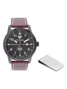 Swiss Eagle Men Silver-Toned Analogue Watch SE-9122-04