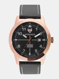 Swiss Eagle Men Black Analogue Watch SE-9122-01