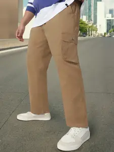 Urbano Plus Men Mid-Rise Cotton Cargos