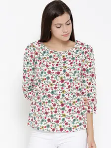 Sera Women Off-White Printed Top