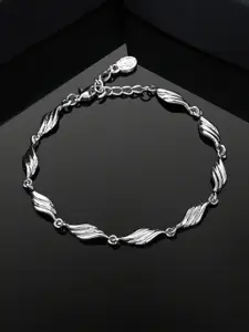 Estele Rhodium-Plated Link Bracelet