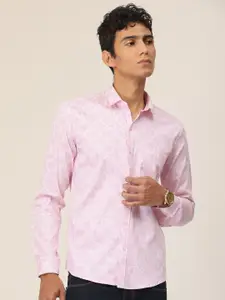 SmartRAHO Classic Slim Fit Floral Printed Cotton Casual Shirt