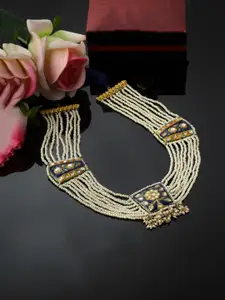 DUGRISTYLE Kundan Studded Layered Necklace