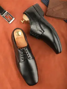 Provogue Men Square Toe Leather Formal Derbys