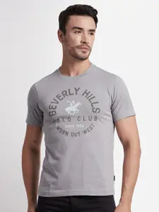 Beverly Hills Polo Club Typography Printed Regular Fit Pure Cotton Casual T-shirt