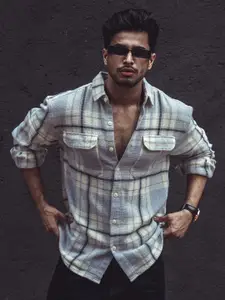 Powerlook Tartan Checked Opaque India Slim Casual Shirt