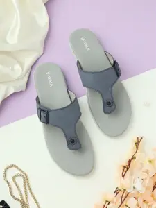 V-WALK T-Strap Flats With Buckle