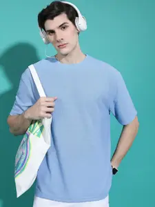 HIGHLANDER Drop Shoulder Sleeves Oversized Popcorn Structure T-shirt