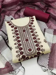 SHADOW & SAINING  Ethnic Motifs Embroidered Sequined Unstitched Dress Material