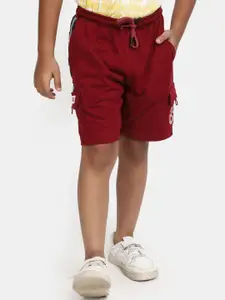 V-Mart Boys Mid Rise Typography Printed Cotton Shorts