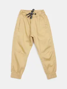 V-Mart Boys Mid-Rise Twill Cotton Joggers