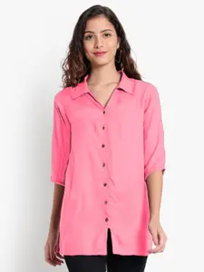 Indietoga Classic Fit Spread Collar Casual Shirt