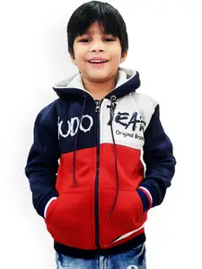 BAESD Boys Typography Printed Hooded Sweatshirt