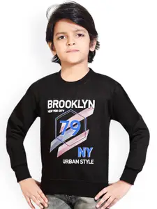 BAESD Boys Typography Printed Round Neck Long Sleeve Sweatshirts