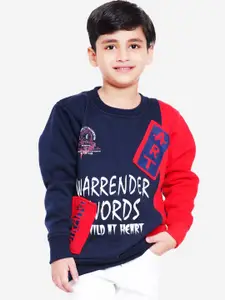 BAESD Boys Typography Printed Sweatshirt