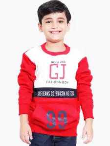 BAESD Boys Typography Printed Pullover Sweatshirt
