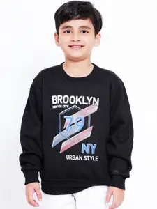 BAESD Boys Typography Printed Sweatshirt