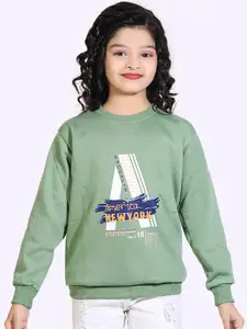 BAESD Girls Graphic Printed Round Neck Pullover