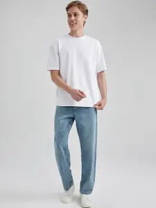 DeFacto Men Cotton Clean Look Heavy Fade Mid-Rise Jeans