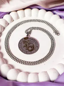 SALTY Silver-Plated Zodiac Solstice Pendant Necklace