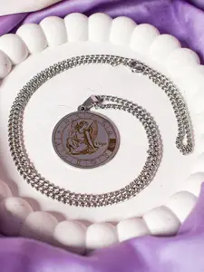 SALTY Stainless Steel Virgo Zodiac Solstice Pendant With Chain