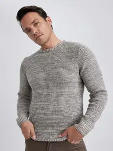 DeFacto Round Neck Ribbed Acrylic Pullover