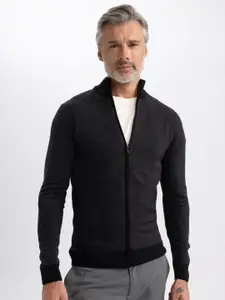 DeFacto Mock Collar Ribbed Cotton Sweatshirt
