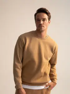 DeFacto Round Neck Ribbed Cotton Pullover