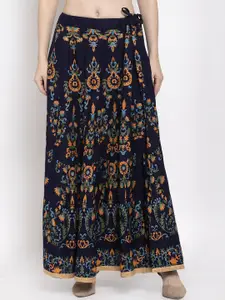 Trend Level Ethnic Printed Flared Maxi Skirts