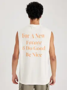 DeFacto Typography Printed Pure Cotton T-shirt