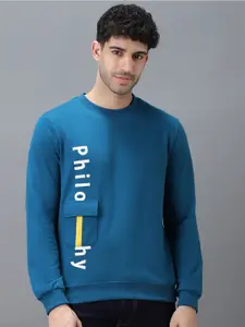 Urbano Fashion Typography Printed Pullover Sweatshirt
