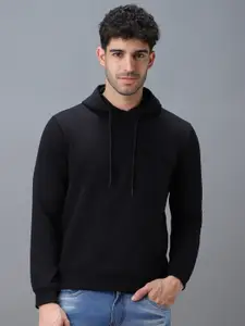Urbano Fashion Men Solid Hooded Sweatshirt