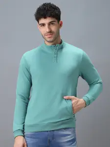 Urbano Fashion Mock Collar Cotton Sweatshirt