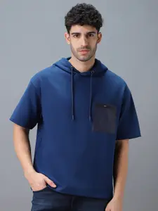 Urbano Fashion Cotton Solid Oversized Hooded Neck Sweatshirt