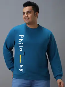 Urbano Plus Plus Size Typography Printed Sweatshirt