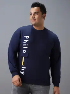 Urbano Plus Cotton Graphic Print Round Neck Sweatshirt