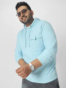 Urbano Plus Cotton Solid Hooded Neck Sweatshirt