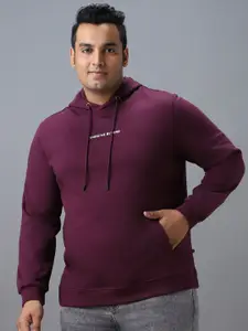 Urbano Plus Men Hooded Sweatshirt With Minimal Typography Print