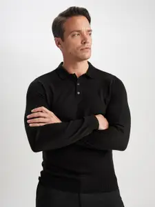 DeFacto Men Shirt Collar Acrylic Pullover
