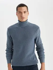 DeFacto Ribbed Turtle Neck Pullover Sweater