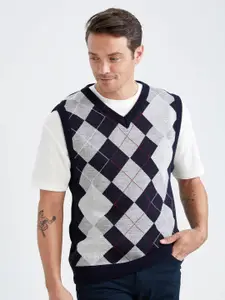 DeFacto Checked Acrylic Sweater Vest