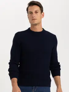 DeFacto Self Design Long Sleeves Acrylic Pullover
