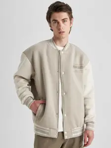 DeFacto Mock Collar Front-Open Cotton Sweatshirt