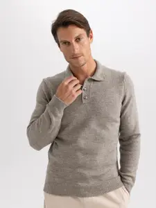 DeFacto Shirt Collar Pullover Sweater