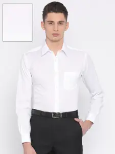 Park Avenue Men White Slim Fit Solid Formal Shirt