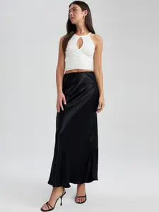 DeFacto High-Rise Maxi A-Line Flared Skirt